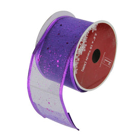 2.5" x 12 Yards Shimmering Purple Wired Christmas Craft Ribbon Spools Club Pack of 12
