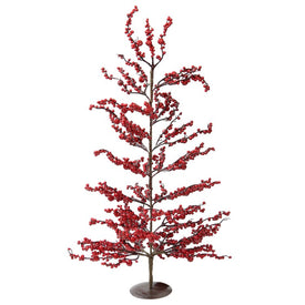30" Unlit Festive Artificial Red Berries Christmas Tree
