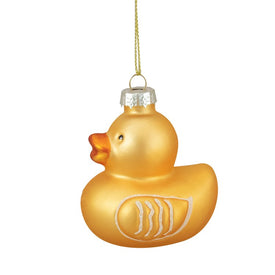 2.75" Yellow Holiday Collections Duck Glass Christmas Ornament