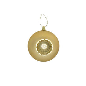 4" Vegas Gold Shatterproof Matte Ball Christmas Ornaments Set of 6