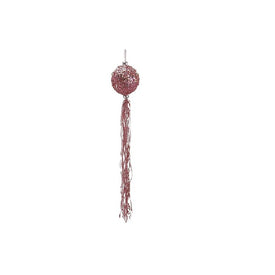 12" Glittered Pink Shatterproof Ball Christmas Ornament