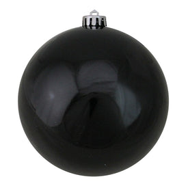 6" Jet Black Shatterproof Shiny Ball Christmas Ornament