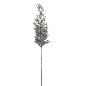 39" Brown and Silver Glittered Artificial Pine Spring Christmas Branch Spray