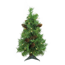 2' Pre-Lit Full Dakota Pine Artificial Christmas Tree - Clear Lights