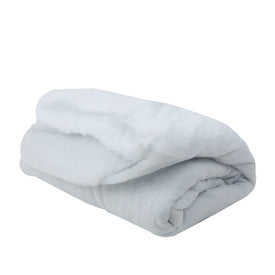 3.75' x 8.25' Solid White Artificial Soft Snow Christmas Craft Blanket