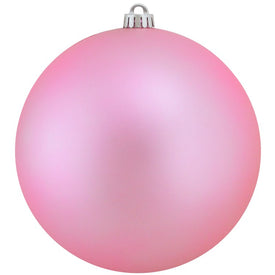 8" Pink Shatterproof Matte Orchid UV-Resistant Ball Christmas Ornament