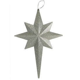 Glittered Silver Splendor Shatterproof Christmas Bethlehem Star Ornament 20"