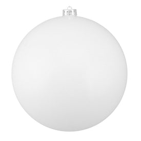8" Shiny White Shatterproof Ball Christmas Ornament