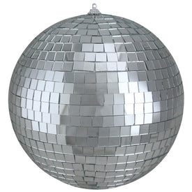 6" Silver Splendor Mirrored Glass Disco Ball Christmas Ornament