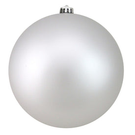 8" Silver Splendor Shatterproof Matte Ball Christmas Ornament