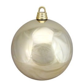 12" Champagne Shatterproof Shiny Commercial Sized Ball Christmas Ornament