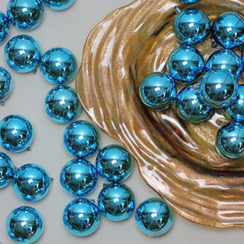 2.5" Turquoise Blue Shatterproof Shiny Ball Christmas Ornaments Set of 60
