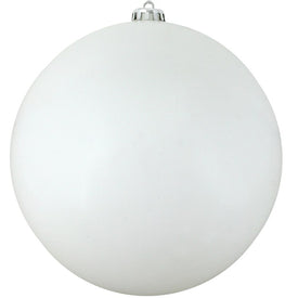 10" Shiny Winter White Commercial Shatterproof Ball Christmas Ornament