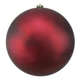 10" Matte Burgundy Red Shatterproof Ball Christmas Ornament