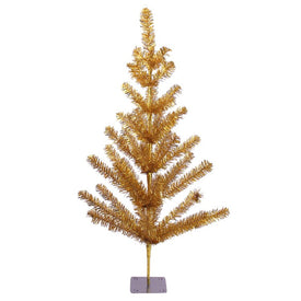 3' Unlit Medium Gold Tinsel Twig Pine Artificial Christmas Tree