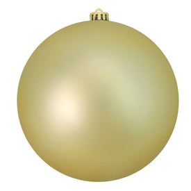 8" Matte Champagne Gold Shatterproof Commercial Size Ball Christmas Ornament