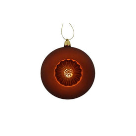 4" Burnt Orange Shatterproof Matte Ball Christmas Ornaments Set of 6