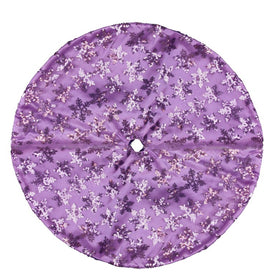 20" Purple Sequin Snowflake Mini Christmas Tree Skirt