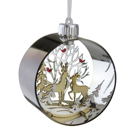 5" Woodland Animals Silhouette Pre-Lit Christmas Ornament