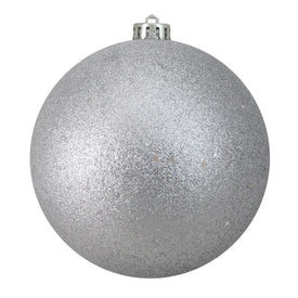 6" Holographic Glitter Silver Splendor Shatterproof Ball Christmas Ornament