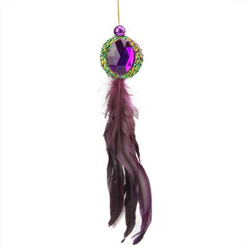 10" Purple and Peacock Green Jewel Hanging Christmas Ornament