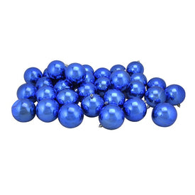 3.25" Lavish Blue Shatterproof Ball Christmas Ornaments Set of 32