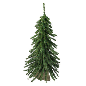 2' Unlit Potted Downswept Mini Village Pine Medium Artificial Christmas Tree