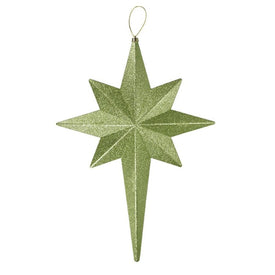 20" Green Kiwi Glittered Bethlehem Star Shatterproof Christmas Ornament