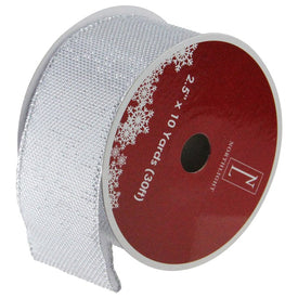 2.5" x 12 Yards Gray Burlap Wired Christmas Craft Ribbon Spools Club Pack of 12