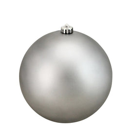 8" Pewter Gray Shatterproof Matte Ball Christmas Ornament
