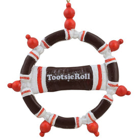4" Tootsie Roll Original Chewy Chocolate Candy Christmas Wreath Ornament