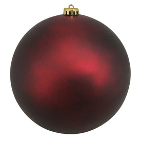 8" Matte Burgundy Red Shatterproof Ball Christmas Ornament