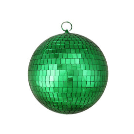 8" Shiny Green Mirrored Disco Ball Christmas Ornament