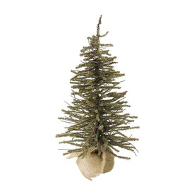 18" Unlit Warsaw Twig Artificial Christmas Tree in Burlap Base