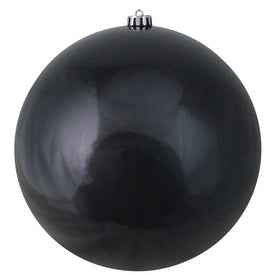 10" Shiny Jet Black Shatterproof Ball Christmas Ornament