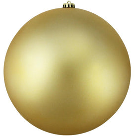 10" Vegas Gold Shatterproof Matte Ball Christmas Ornament