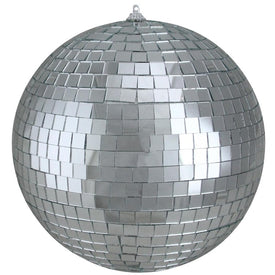8" Shiny Silver Splendor Mirrored Glass Disco Ball Christmas Ornament