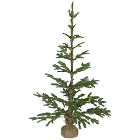 4' Unlit Green Ponderosa Pine Artificial Christmas Tree with Jute Base