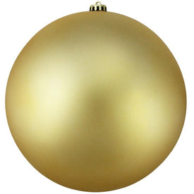 8" Vegas Gold Shatterproof Matte Ball Christmas Ornament