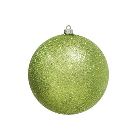 8" Holographic Glitter Kiwi Green Shatterproof Ball Christmas Ornament