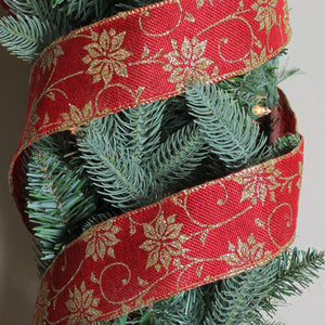 32621205-RED Holiday/Christmas/Christmas Wrapping Paper Bow & Ribbons