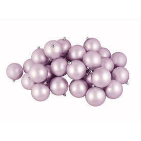 4" Lavender Shatterproof Matte Ball Christmas Ornaments Set of 12