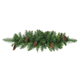 32" Unlit Green and Brown Pine Cones Artificial Christmas Swag