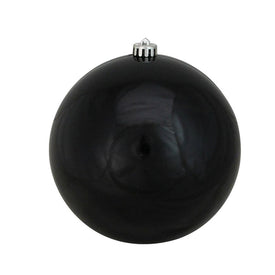 8" Shiny Jet Black Shatterproof Ball Christmas Ornament