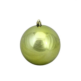 4" Green Kiwi Shatterproof Shiny Ball Christmas Ornament
