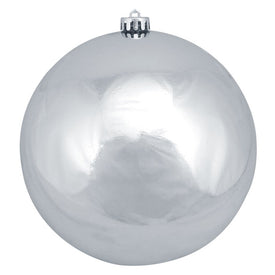 8" Shiny Silver Shatterproof Ball Christmas Ornament