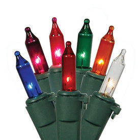 20-Count Multi-Color Mini Christmas Light Set with 5.5' Green Wire