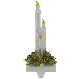 9" Battery-Operated LED Lighted Candle Christmas Stocking Holder