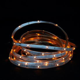 18' Orange LED Outdoor Christmas Linear Tape Lighting - White Finish