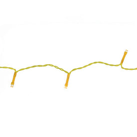 20-Count Amber Battery-Operated Wide-Angle Christmas Lights with 6.4' Yellow Wire